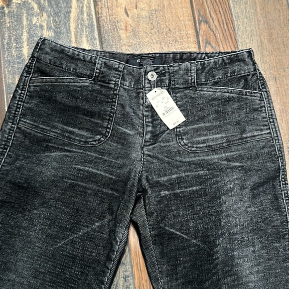 NWT Express Stretch Black Vintage 7/8  Cordury texture bootcut - Picture 2 of 4